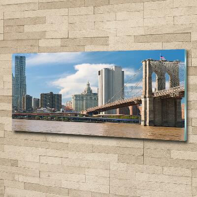 Glass art print Brooklyn bridge