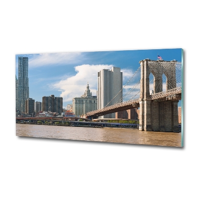 Glass art print Brooklyn bridge