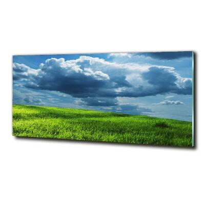 Glass picture wall art Storm clouds