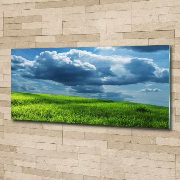 Glass picture wall art Storm clouds