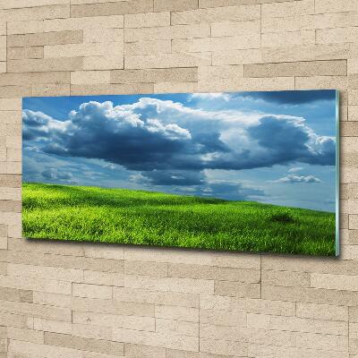 Glass picture wall art Storm clouds