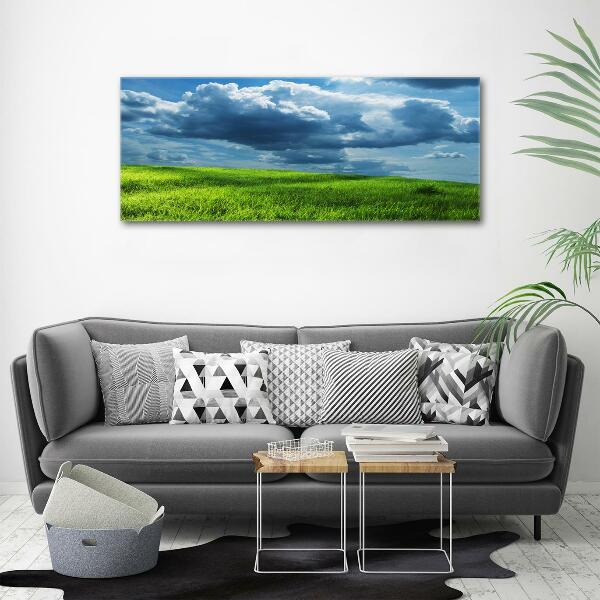 Glass picture wall art Storm clouds