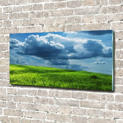 Glass picture wall art Storm clouds