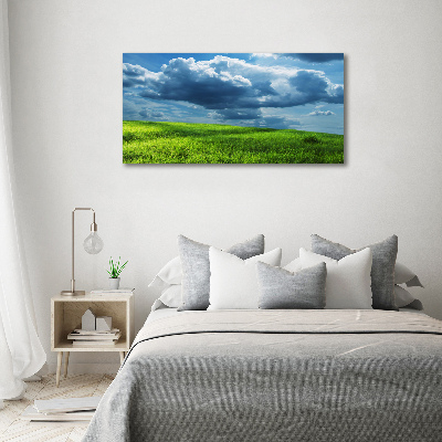 Glass picture wall art Storm clouds