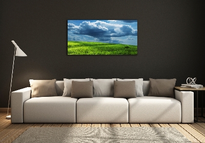 Glass picture wall art Storm clouds