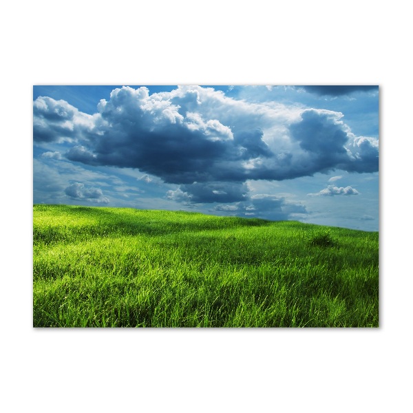 Glass picture wall art Storm clouds