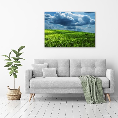 Glass picture wall art Storm clouds