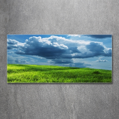 Glass picture wall art Storm clouds