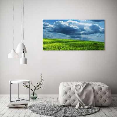 Glass picture wall art Storm clouds