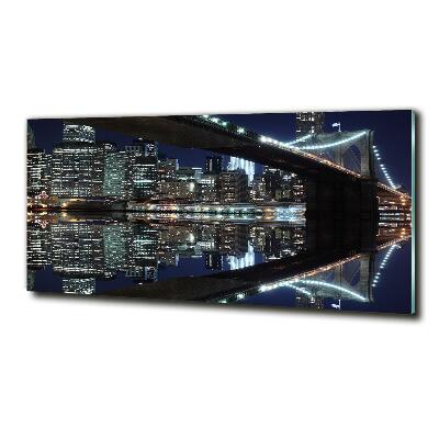 Glass art print Brooklyn bridge