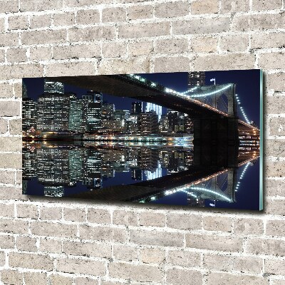 Glass art print Brooklyn bridge