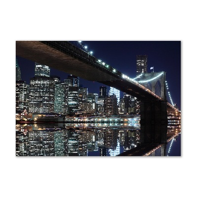 Glass art print Brooklyn bridge