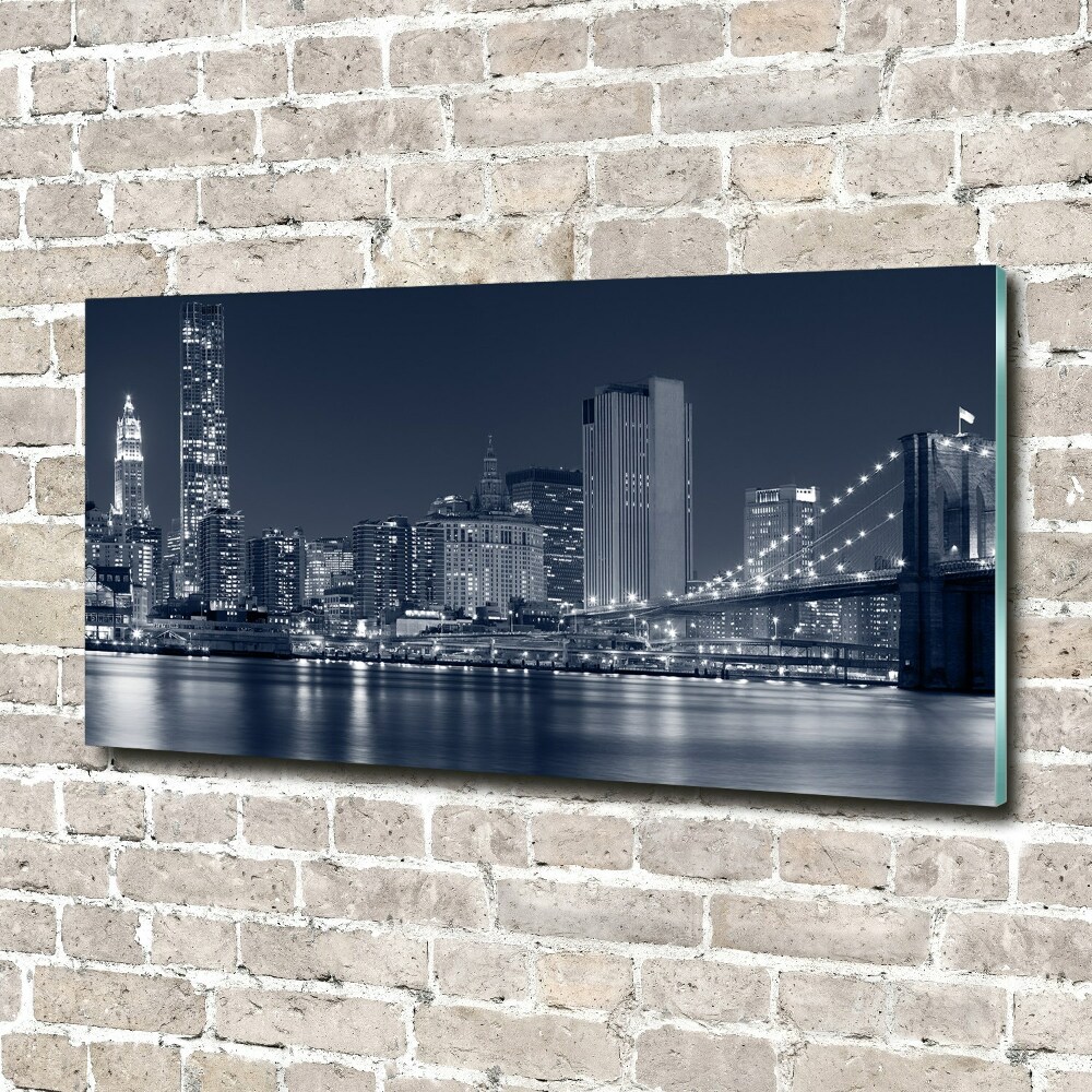 Glass art print Manhattan new york