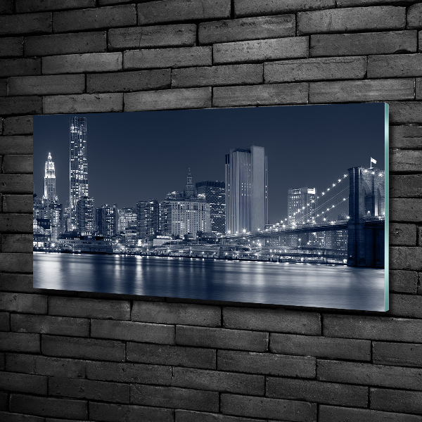 Glass art print Manhattan new york