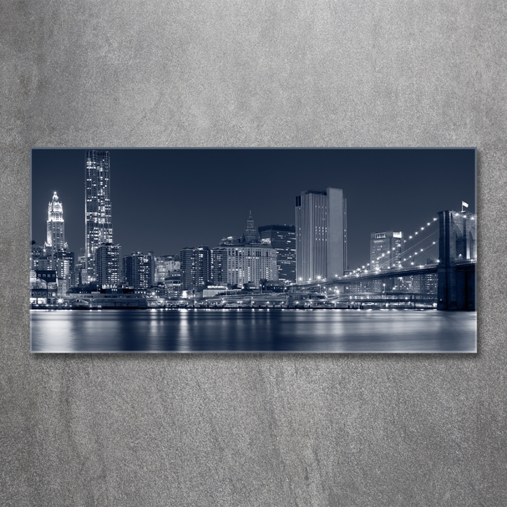 Glass art print Manhattan new york