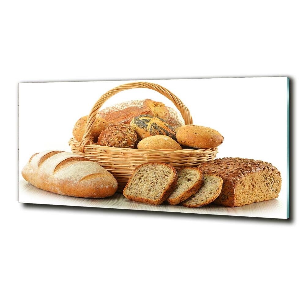 Wall art on glass Bread in the basket