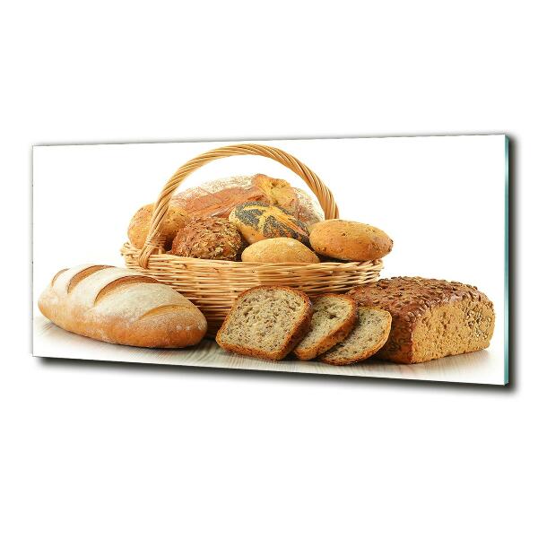 Wall art on glass Bread in the basket