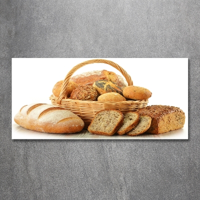 Wall art on glass Bread in the basket