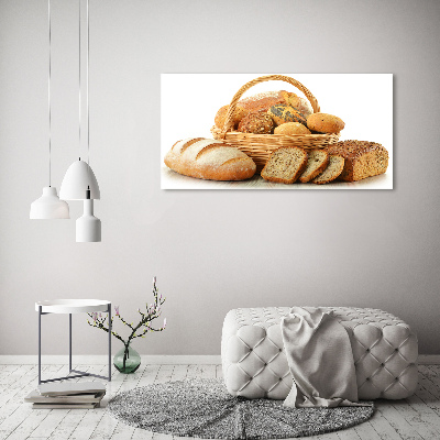 Wall art on glass Bread in the basket