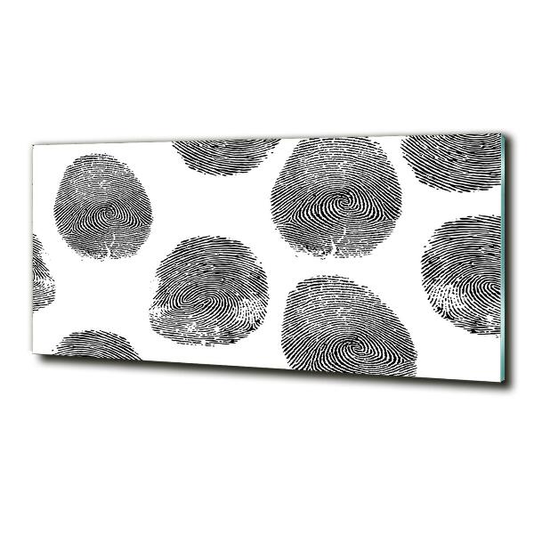 Glass wall art large Fingerprints