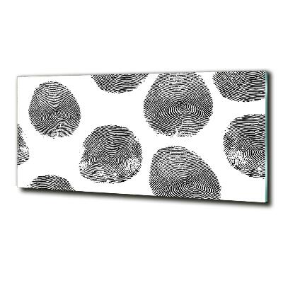 Glass wall art large Fingerprints