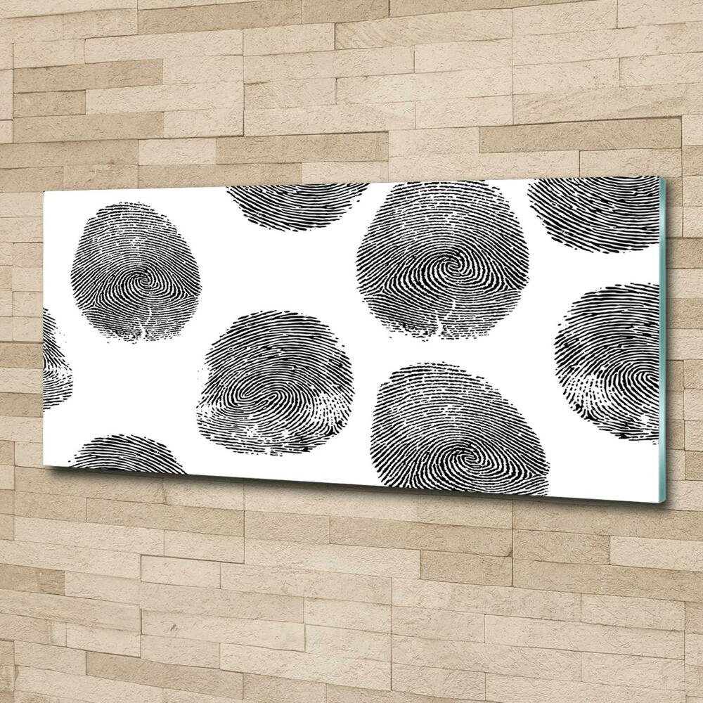 Glass wall art large Fingerprints