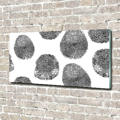 Glass wall art large Fingerprints