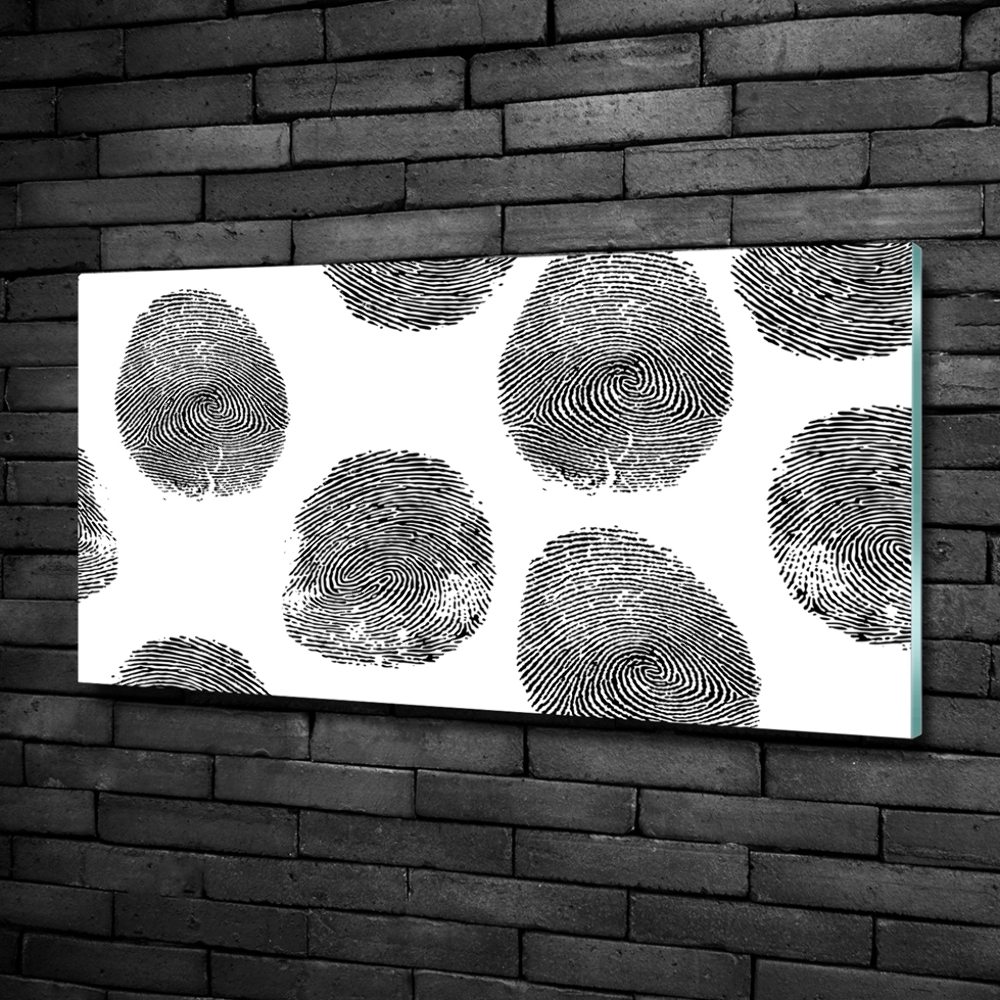 Glass wall art large Fingerprints