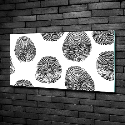 Glass wall art large Fingerprints