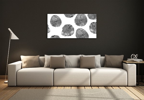 Glass wall art large Fingerprints