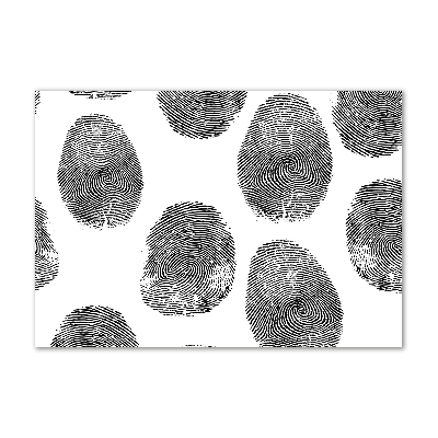 Glass wall art large Fingerprints