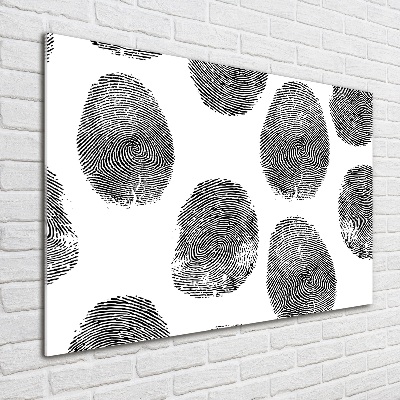 Glass wall art large Fingerprints