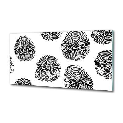 Glass wall art large Fingerprints