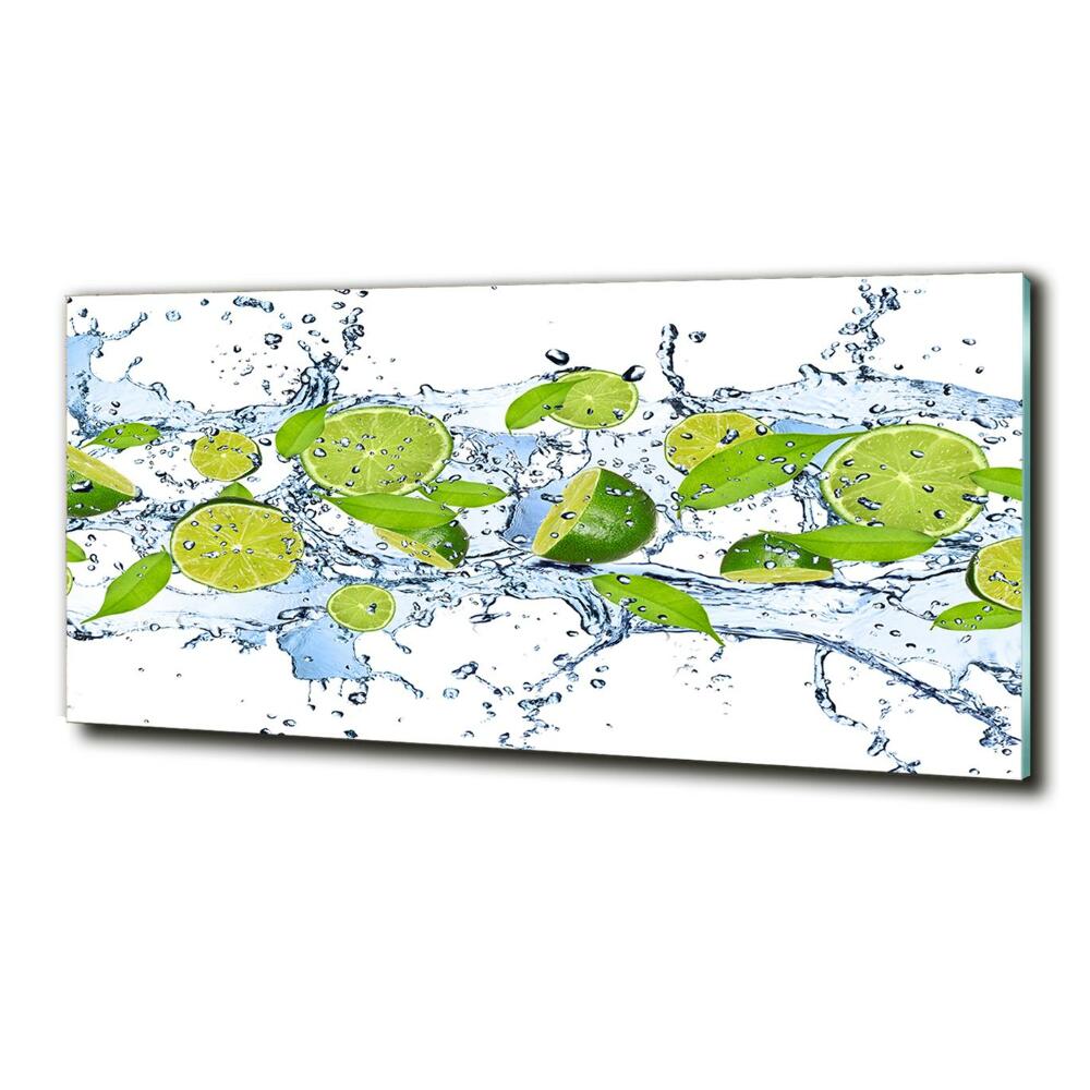 Wall art on glass Lime and water