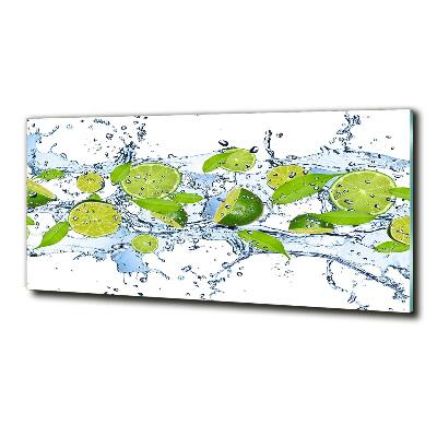 Wall art on glass Lime and water