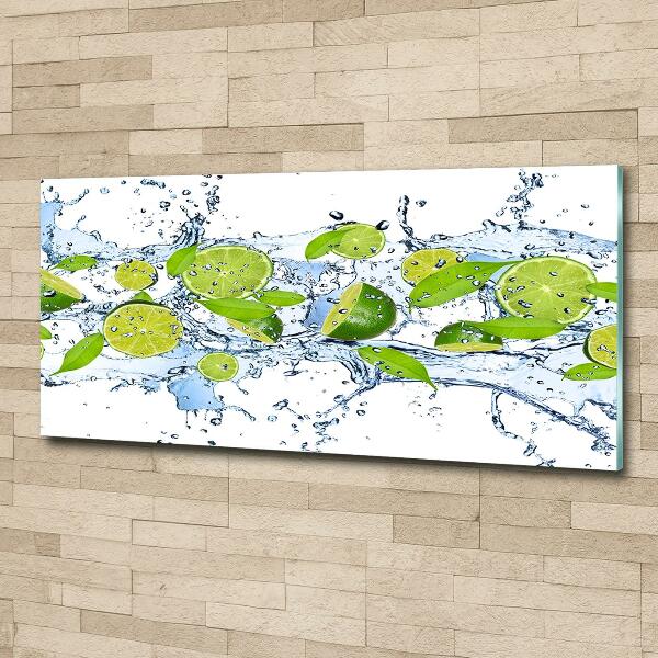 Wall art on glass Lime and water