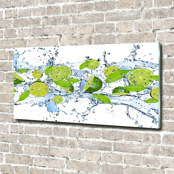 Wall art on glass Lime and water