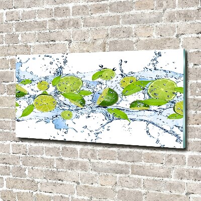 Wall art on glass Lime and water