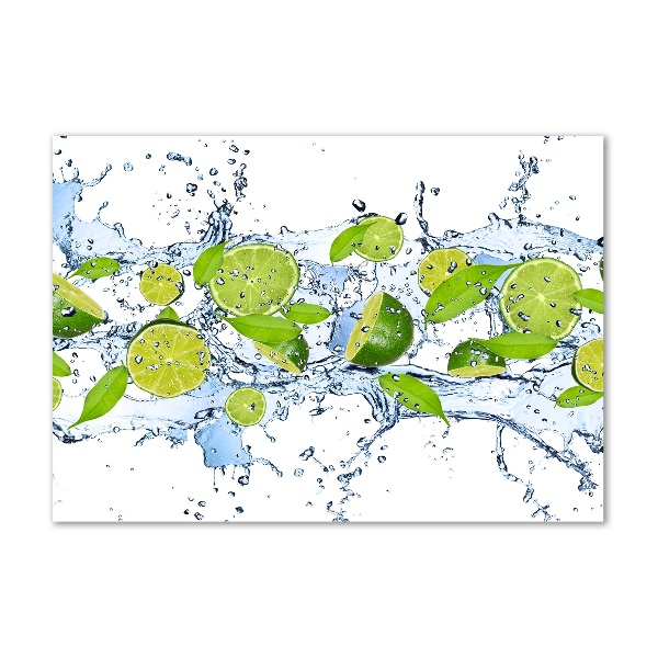 Wall art on glass Lime and water