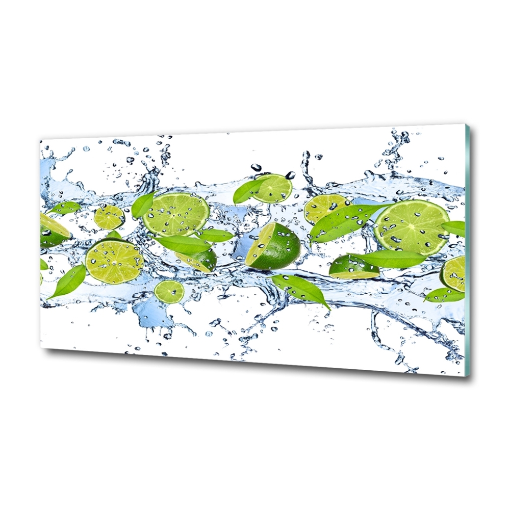 Wall art on glass Lime and water