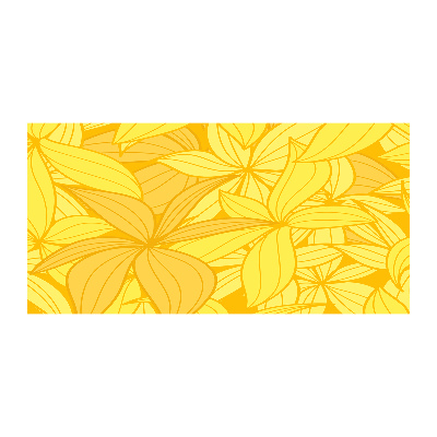 Glass art print Yellow flowers background