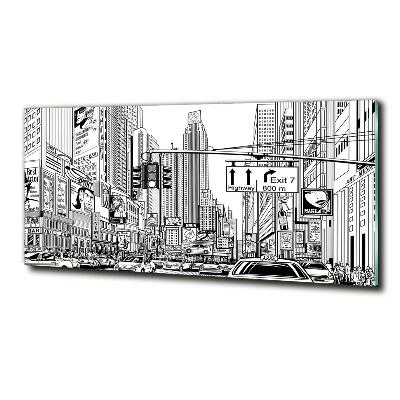 Glass art print New york streets