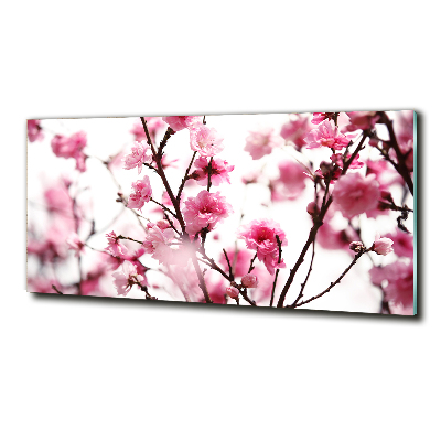 Glass art picture Plum flower