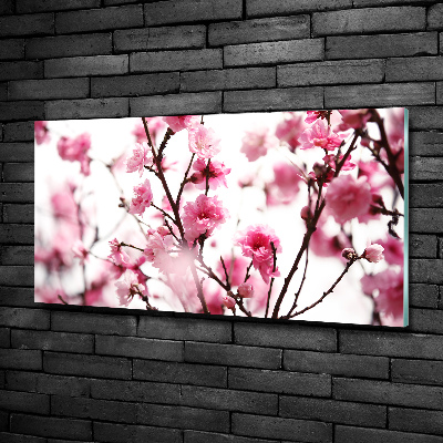 Glass art picture Plum flower