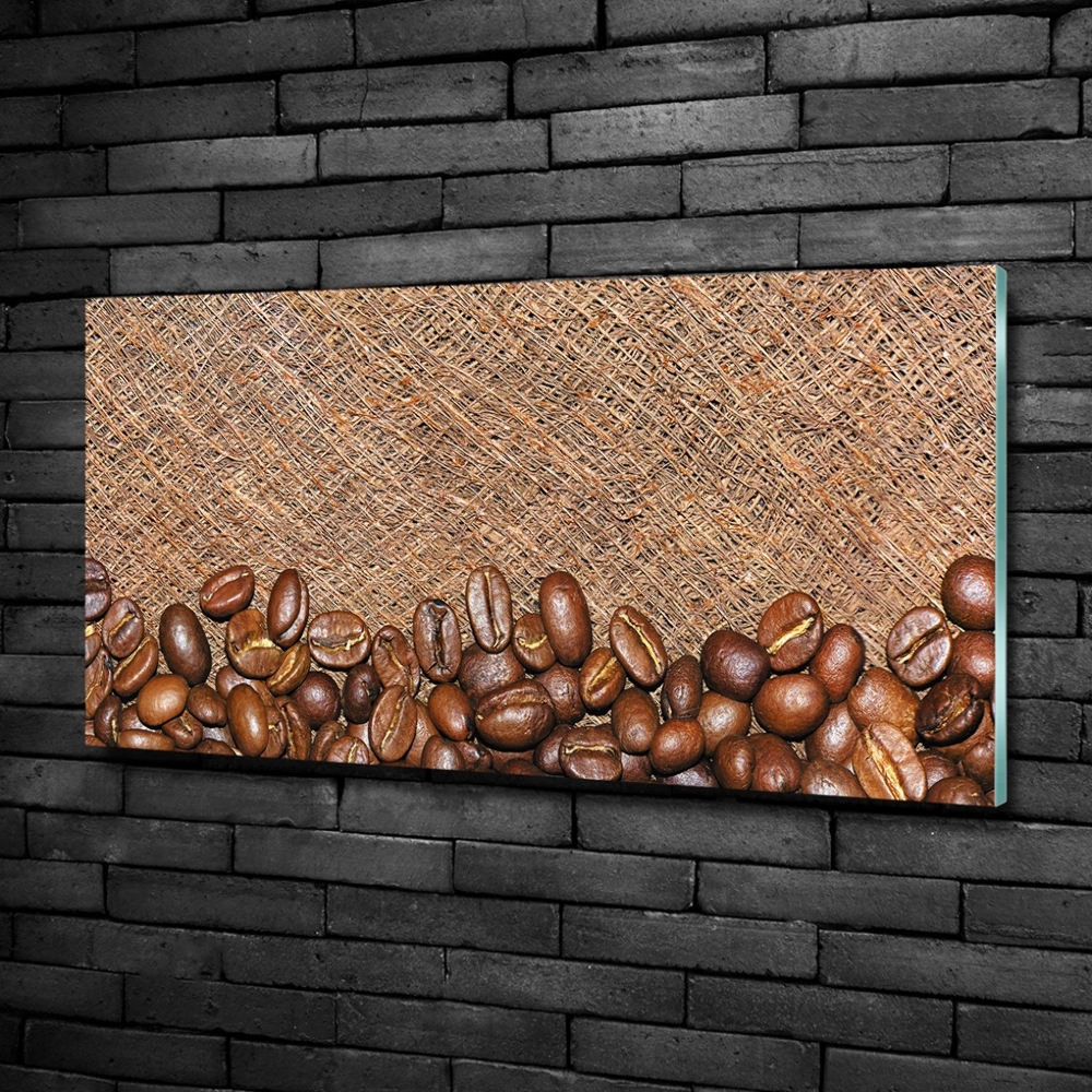 Wall art on glass Coffee beans