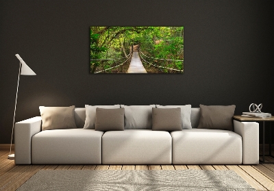 Glass picture wall art Rope bridge