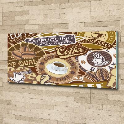 Printed glass wall art Coffeehouse