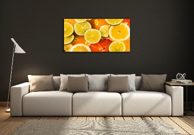 Glass wall art Citrus fruits