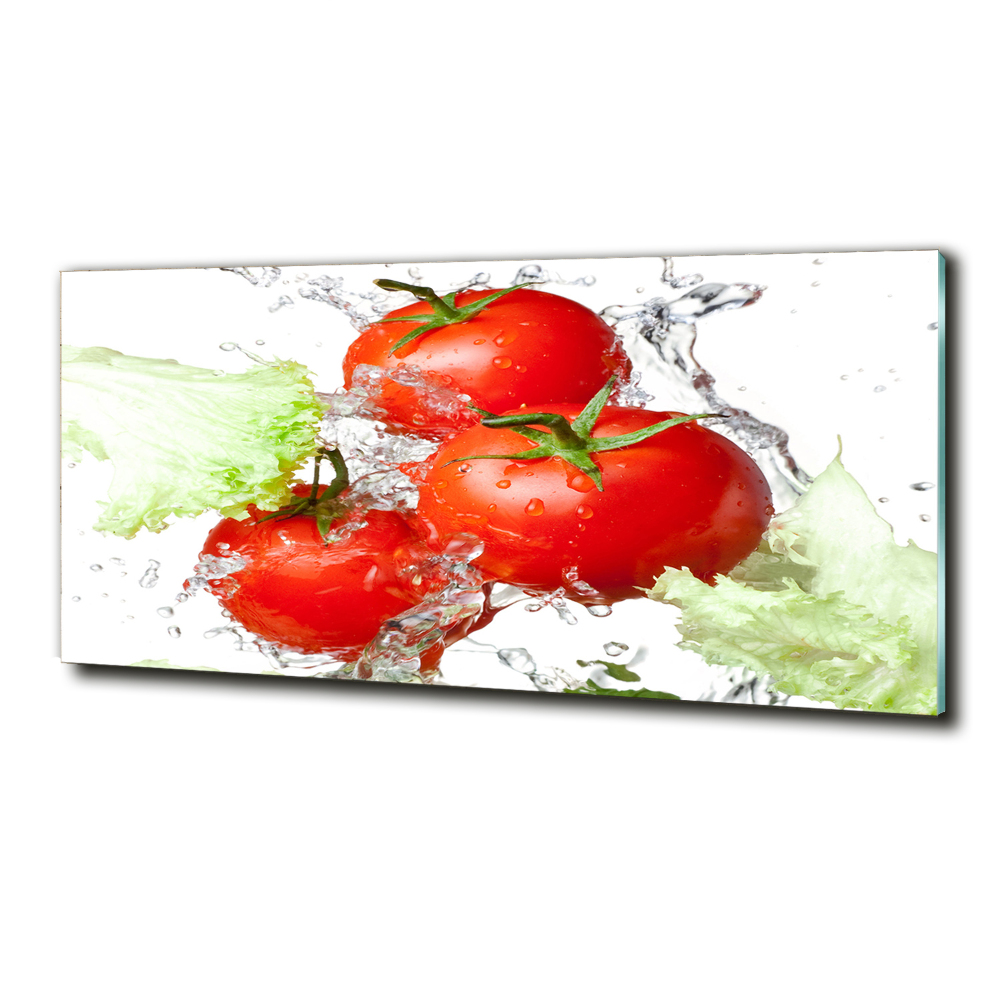 Glass wall art Tomatoes and lettuce