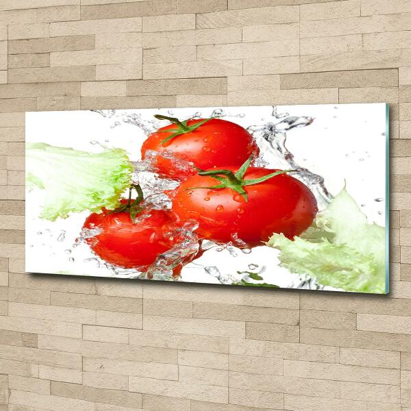 Glass wall art Tomatoes and lettuce